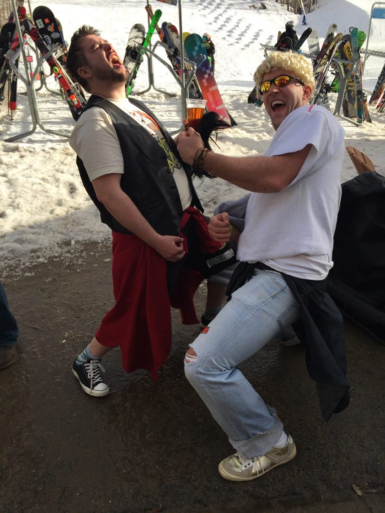Bill and Ted (Wyld Stallyns) costumes at 80s Day Loon Mountain, NH