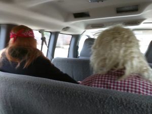 The band riding The Shuttle Connection from Woodstock, NH to Loon Mtn