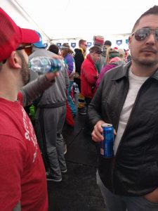 Pants and Noles waiting to get on stage with Fast Times Boston