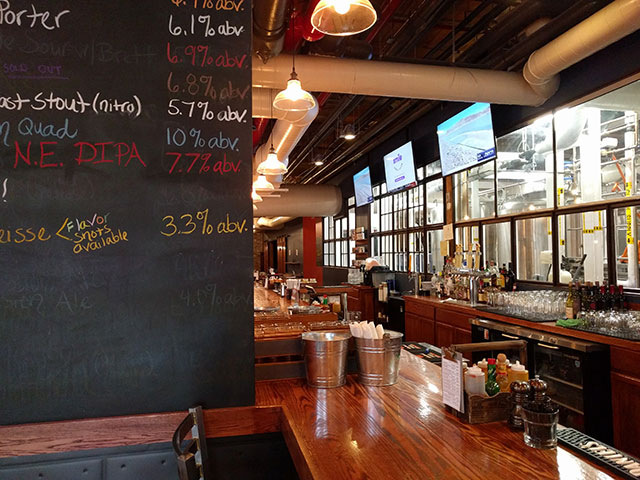Interior views of the Battle Road Brew House