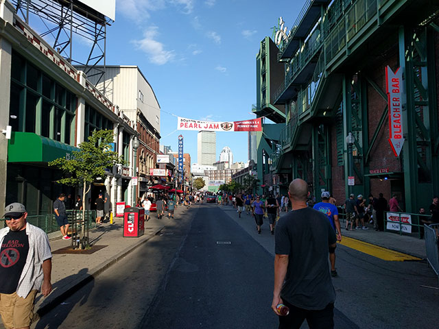 On the way to the Cheeky Monkey Brewing Company on Lansdowne Street, Boston, MA, just outside of Fenway Park