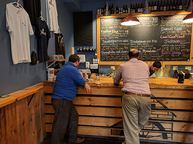 The perfect tap room for a nanobrewery like Cold Harbor Brewing