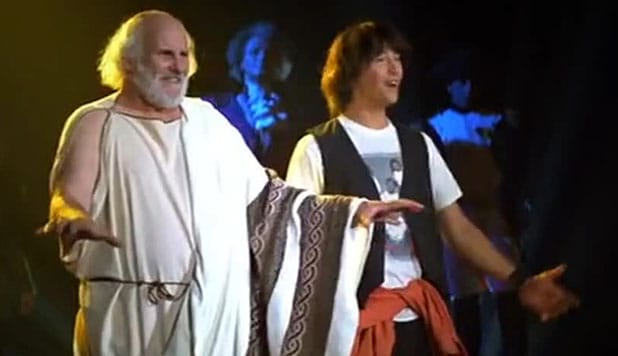 Ted and Socrates at the history report