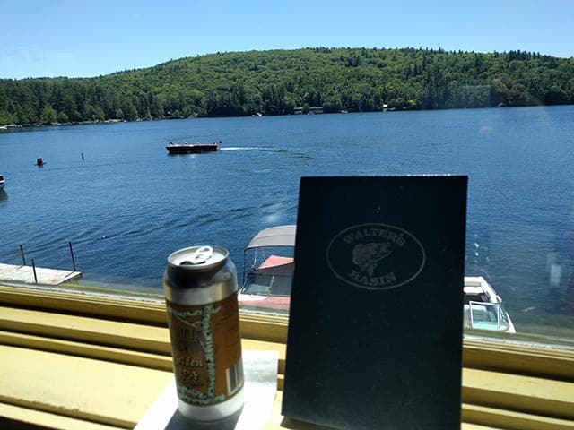 Squam Brewing Golden IPA at Walter's Basin in Holderness, NH